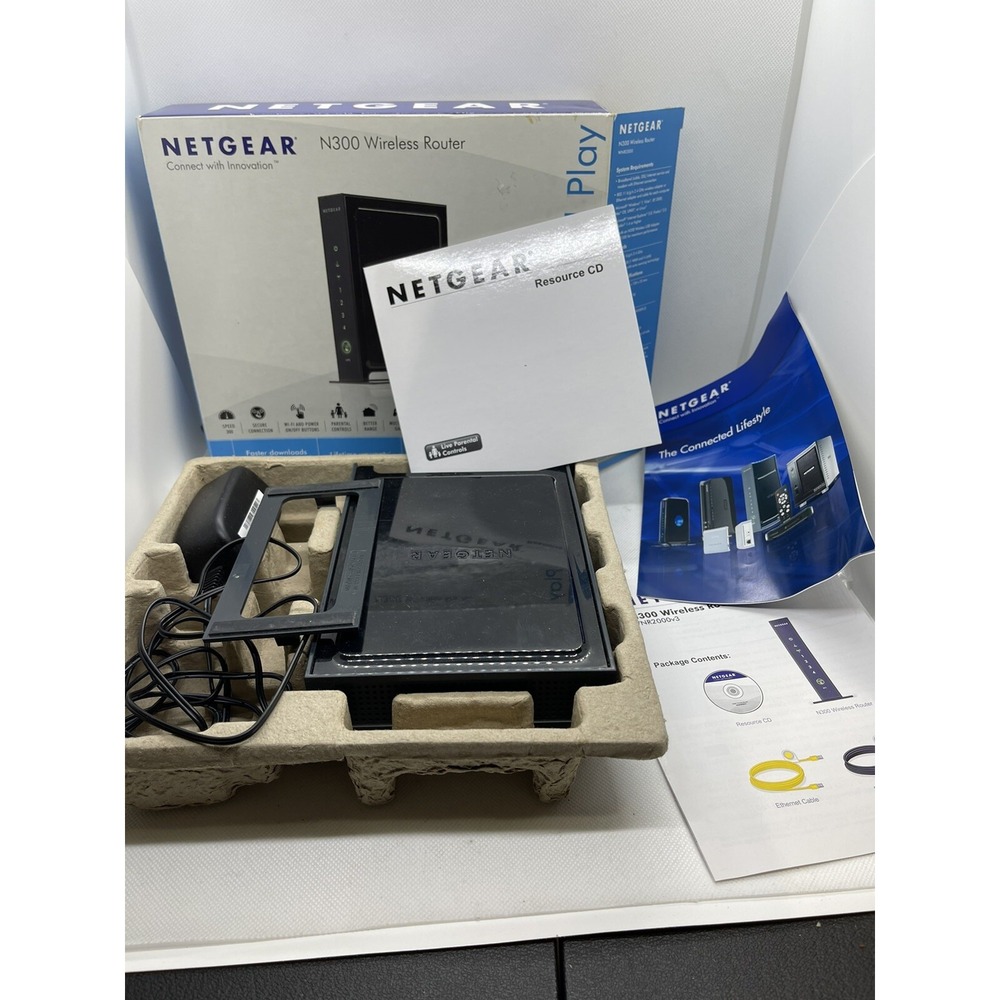 NETGEAR N300 WiFi ROUTER, WNR2000 In Box. Tested - Picture 3 of 4